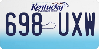 KY license plate 698UXW