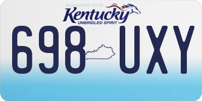 KY license plate 698UXY