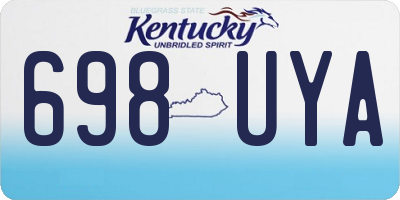 KY license plate 698UYA