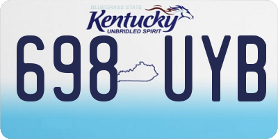 KY license plate 698UYB