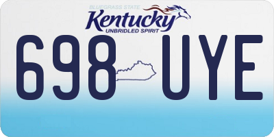 KY license plate 698UYE