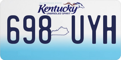 KY license plate 698UYH