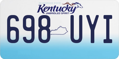 KY license plate 698UYI