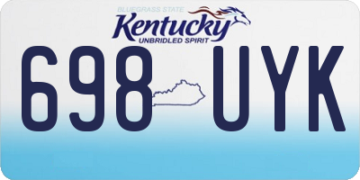 KY license plate 698UYK