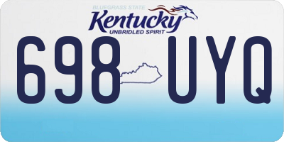 KY license plate 698UYQ