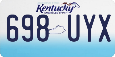 KY license plate 698UYX
