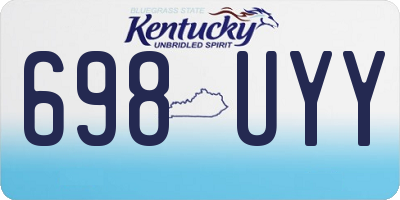 KY license plate 698UYY