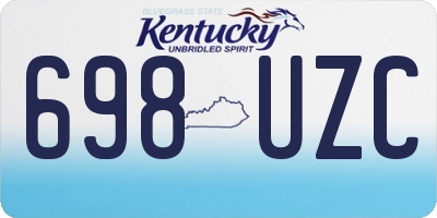 KY license plate 698UZC