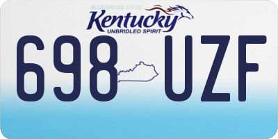 KY license plate 698UZF