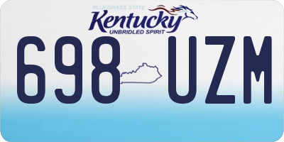 KY license plate 698UZM