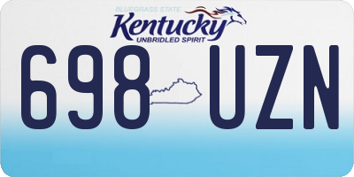 KY license plate 698UZN