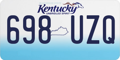 KY license plate 698UZQ