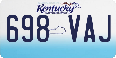 KY license plate 698VAJ