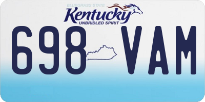 KY license plate 698VAM