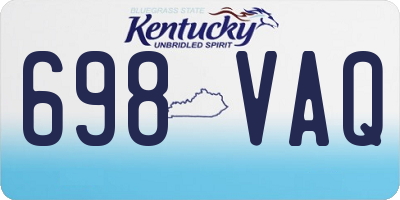 KY license plate 698VAQ