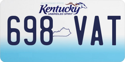 KY license plate 698VAT