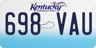 KY license plate 698VAU