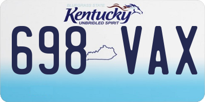KY license plate 698VAX