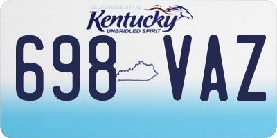 KY license plate 698VAZ