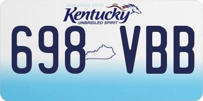 KY license plate 698VBB