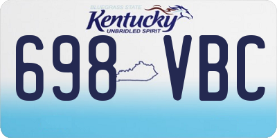KY license plate 698VBC