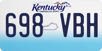 KY license plate 698VBH