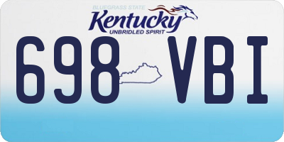 KY license plate 698VBI