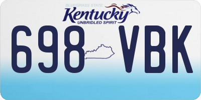 KY license plate 698VBK