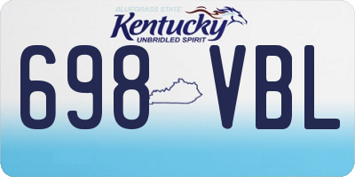 KY license plate 698VBL