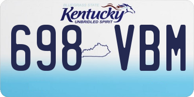 KY license plate 698VBM