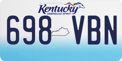 KY license plate 698VBN