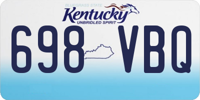 KY license plate 698VBQ