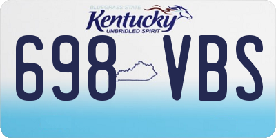 KY license plate 698VBS