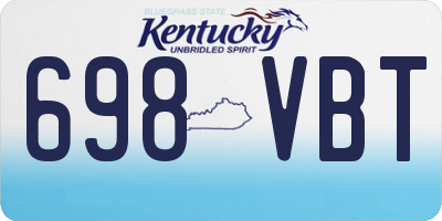 KY license plate 698VBT