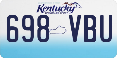 KY license plate 698VBU