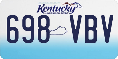 KY license plate 698VBV