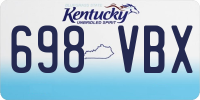 KY license plate 698VBX
