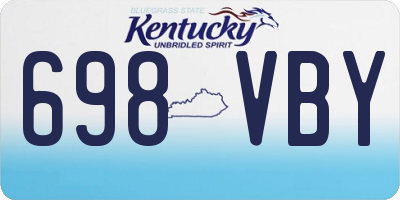 KY license plate 698VBY