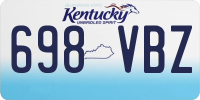 KY license plate 698VBZ