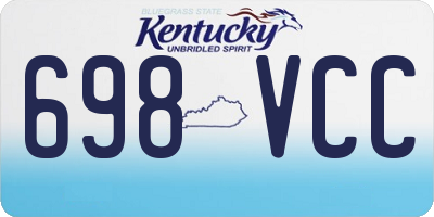 KY license plate 698VCC