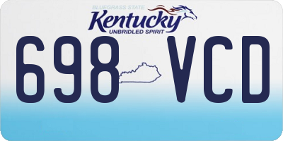 KY license plate 698VCD