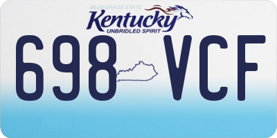 KY license plate 698VCF