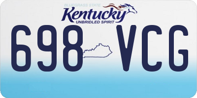 KY license plate 698VCG