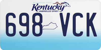 KY license plate 698VCK