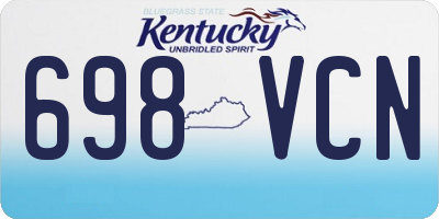 KY license plate 698VCN