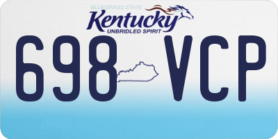 KY license plate 698VCP