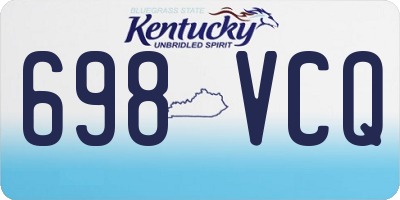 KY license plate 698VCQ