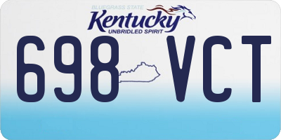KY license plate 698VCT