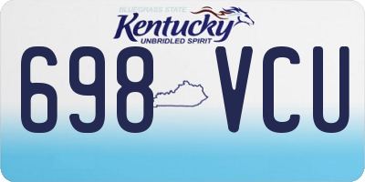 KY license plate 698VCU