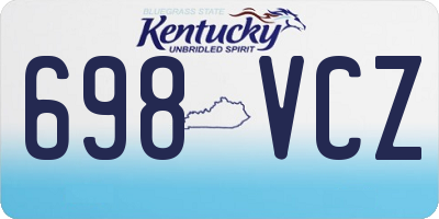 KY license plate 698VCZ